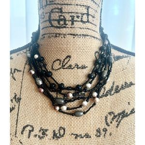 Vintage beaded layered necklace